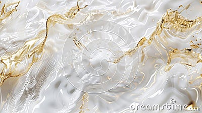 slime with the interplay of gold and white waters, reflecting ethereal details and a snapshot aesthetic, radiating a Stock Photo
