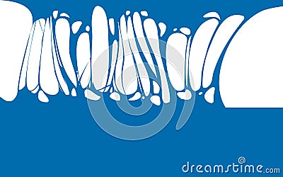 Slime sticky blue banner, spittle, snot. Frame of scary zombie, alien slime. Cartoon flat slime isolated object. Fiction Vector Illustration