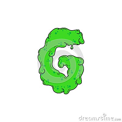 Slime Vector Logo Letter G Vector Illustration