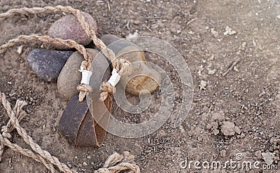 The Sling of David with Five Smooth Stones a Classic Story from the Bible Stock Photo