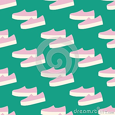 Slipon shoes pattern Vector Illustration