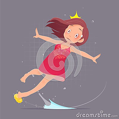 Slipped Vector Illustration