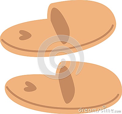 Slippers Home Footwear Vector Illustration