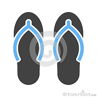 Slippers icon vector image. Vector Illustration