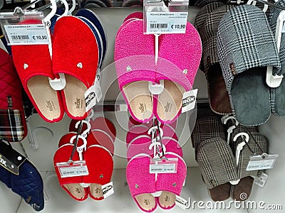 Slippers new colored Editorial Stock Photo