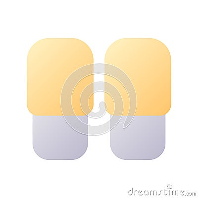 Slippers pixel perfect flat gradient two-color ui icon Vector Illustration