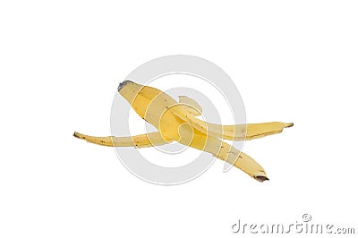 Slippery banana skin Stock Photo