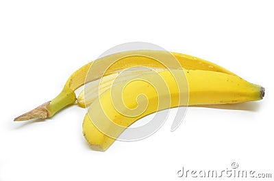 Slippery banana skin Stock Photo