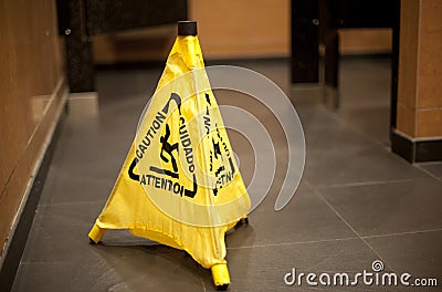 Slippery Floor Stock Photo