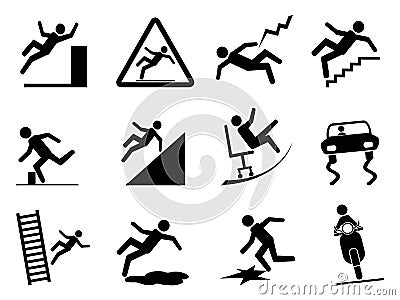 Slippery icons Vector Illustration