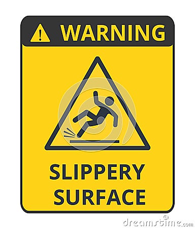 Slippery Surface Symbol Vector Illustration