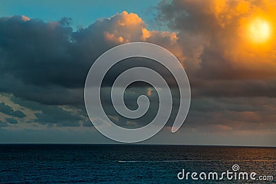 Slipping away from sun. Stock Photo