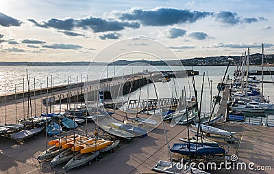 Slipway at Torquay Inner Harbour Stock Photo