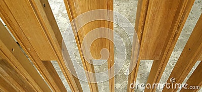 Slitted Wooden decorative panels Stock Photo