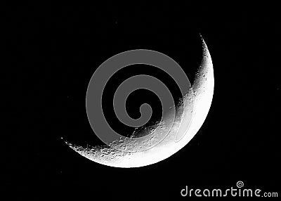 Sliver of the moon Stock Photo