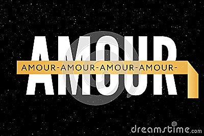 slogan Amour phrase graphic vector Print Fashion lettering calligraphy Stock Photo