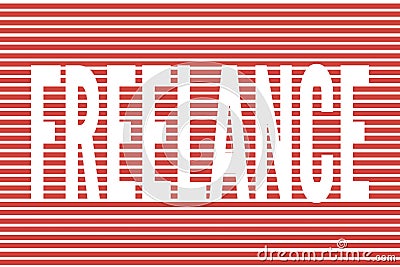 Slogan FREELANCE phrase graphic vector Print Fashion lettering Stock Photo