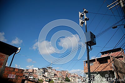 Slope evacuation siren Editorial Stock Photo