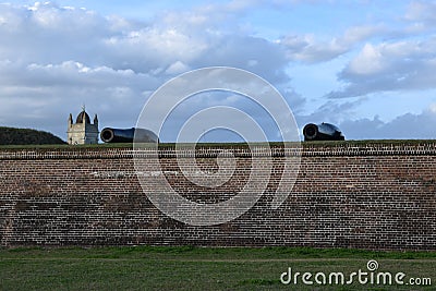 Walls of Fort Moultrie Stock Photo