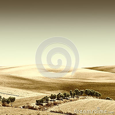 Sloping Hills Stock Photo