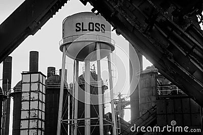 Sloss Furnace Water Tower Editorial Stock Photo
