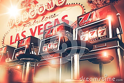 Slot Games in Vegas Concept Editorial Stock Photo