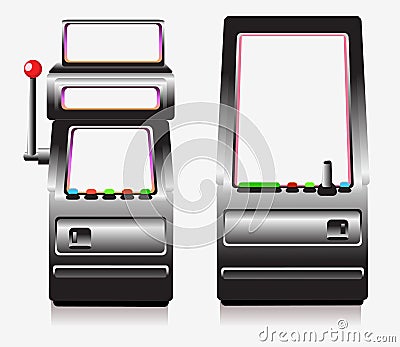 Slot machine and arcade game Vector Illustration