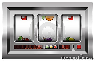 Slot Machine Blank Reels Vector Illustration