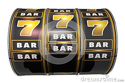 Slot Machine Drum Isolated Stock Photo