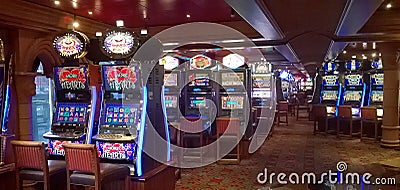 Slot machines in casino Editorial Stock Photo