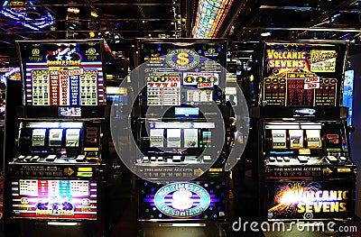 Slot Machines - Casino - Money Games - Luck Editorial Stock Photo