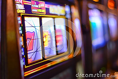 Slot machines in Las Vegas Editorial Stock Photo