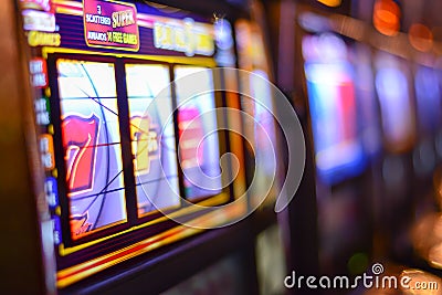 Slot machines in Las Vegas Editorial Stock Photo