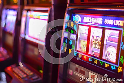 Slot machines in Las Vegas Editorial Stock Photo