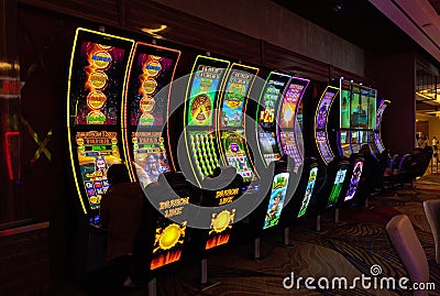 Slot Machines Players Editorial Stock Photo