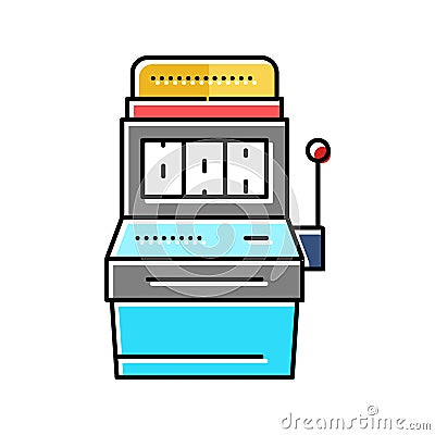 slot mashine game color icon vector illustration Vector Illustration