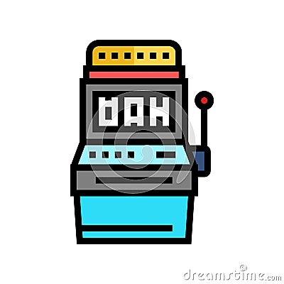 slot mashine game color icon vector illustration Vector Illustration