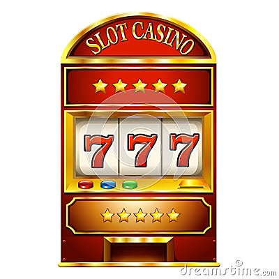 Slot mashine . Retro slot Vector Illustration