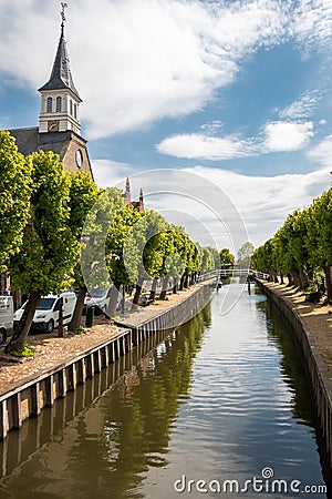 Sloten a mediaval city in the Netherlands Editorial Stock Photo