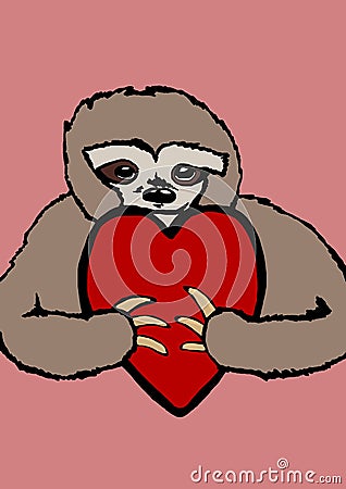 Sloth love Stock Photo