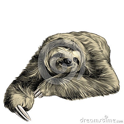 Sloth sketch Stock Photo