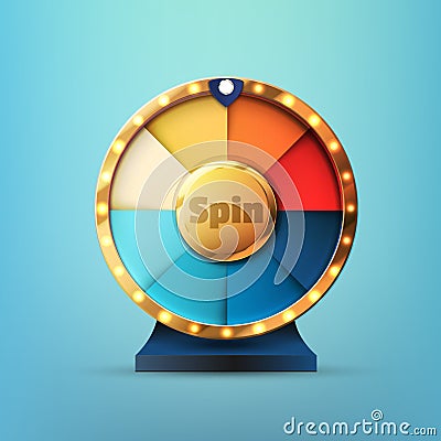8 Slots spin wheel game Stock Photo