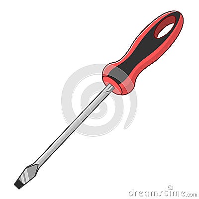 Slotted screwdriver Vector Illustration