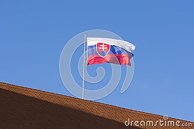 The slovak flag Editorial Stock Photo