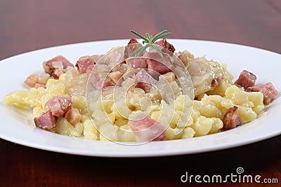 Slovak national food - Halushky Stock Photo