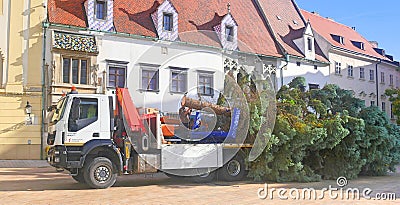 Slovakia, Bratislava, old town hall along Rhine river and Danube river Editorial Stock Photo