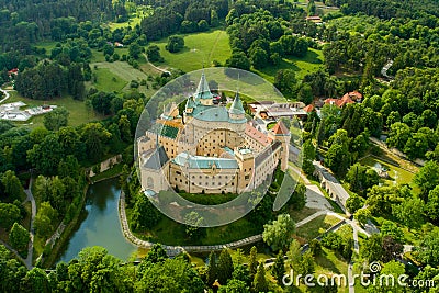 Slovakia Castle from Bojnice in the summer time Stock Photo