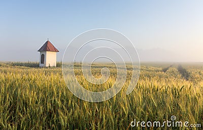 Slovakia countryside with chapel Stock Photo