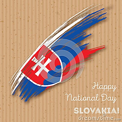 Slovakia Independence Day Patriotic Design. Vector Illustration