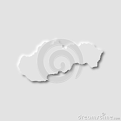 Slovakia map in neumorphism style, vector illustration Vector Illustration